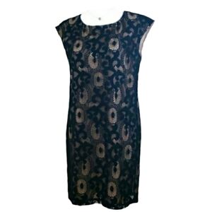 Ann Taylor LOFT~Size 4~Black/Cream Lace Dress.